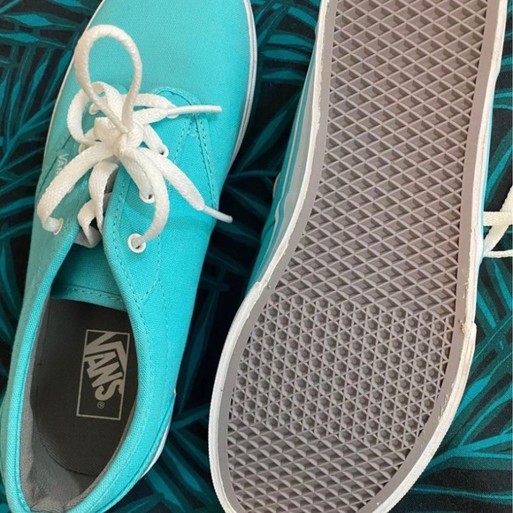 New! Teal low top Vans - Picture 6 of 8